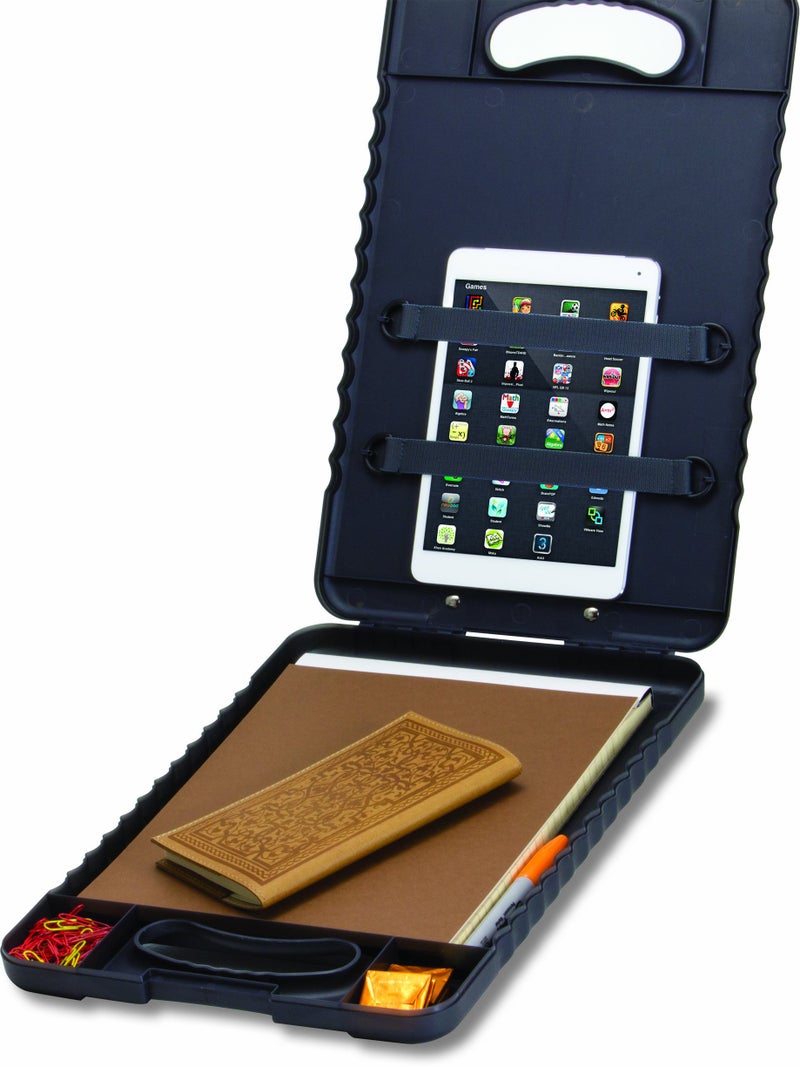 OfficemateÂ® OIC Tablet Clipboard Case, 16 1/10"H x 10 1/5"W x 1 3/10"D, Charcoal - Image 5